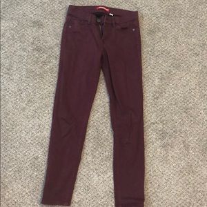 Maroon Colored Skinny Jean Size 5